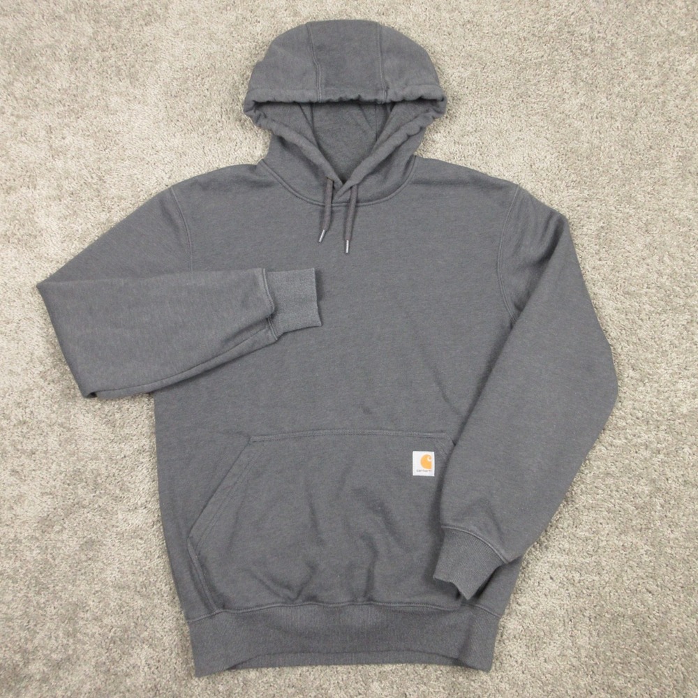 Carhartt Sweater Mens Small Gray Rain Defender Loose Pullover Hoodie‎ Sweatshirt